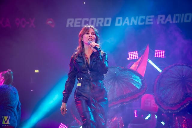 Yulia Beretta on the festival disco 90s radio Record 2019 in Saint-Petersburg