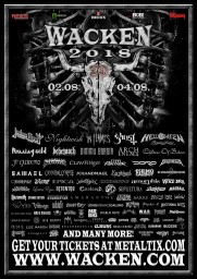 Объявлено 60 групп, которые выступят на Wacken Open Air 2018