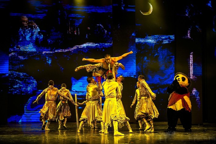 Show of Shaolin monks in Moscow