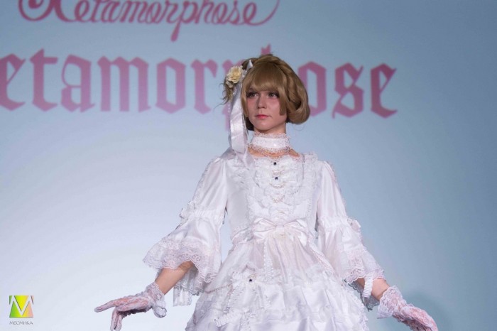 Press conference with a designer from the Japanese fashion house Metamorphose temps de fille