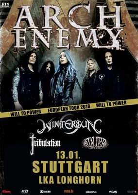 Arch Enemy - "Will To Power" Tour 2018 в Штутгарте