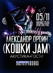 Александр Ордин выступит с акустическим сетом в Banka Soundbar