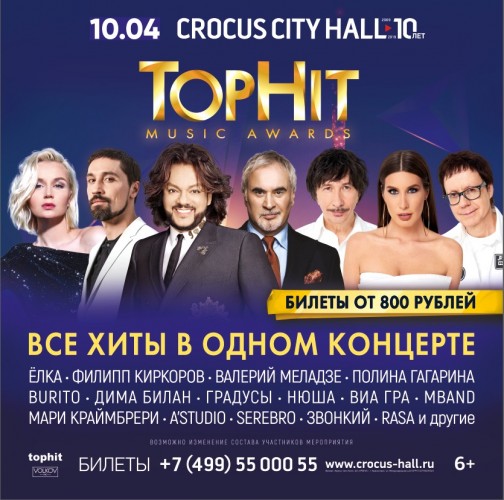 ​Беспристрастная премия цифр Top Hit Music Awards объявит победителей