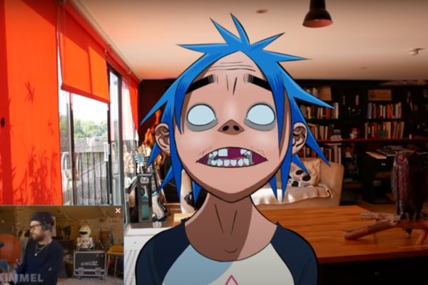 2-D from Gorillaz and Damon Albarn perform "Aries" on Kimmel Live