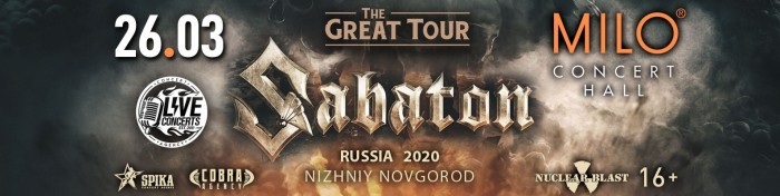 SABATON March 26 in Nizhny Novgorod