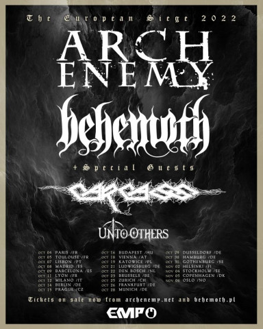 Behemoth, Arch Enemy и Carcass выступят 21 октября в Людвигсбурге