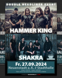 27 сентября Shakra и Hammer King выступят в городе Neuenstadt