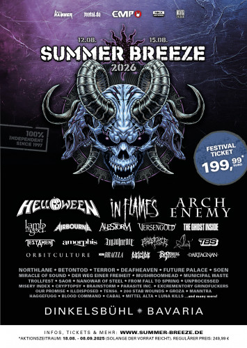 SUMMER BREEZE Open Air 2026: первые 50 групп и старт продаж билетов SUMMER BREEZE Open Air 2026: первые 50 групп и старт продаж билетов