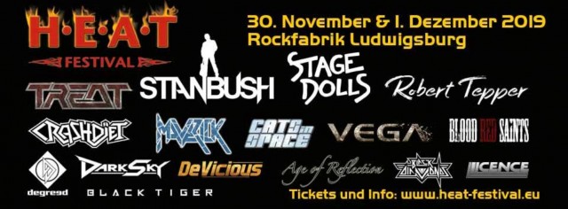 Хард-рок фестиваль H.E.A.T. пройдёт 30.11-01.12.19 в немецком городе Ludwigsburg
