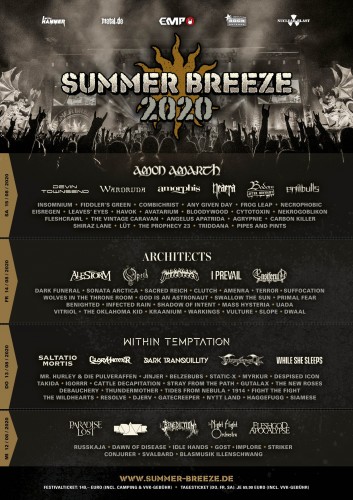 The preliminary line-up for the 2020 Summer Breeze