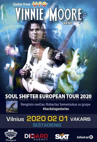 VINNIE MOORE (гитарист UFO) с туром "Soul Shifter European Tour 2020" в Вильнюсе 1-го февраля 2020