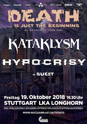 ​19.10.18 "Death... Is Just The Beginning- Tour" с Kataklysm и Hypocrisy, в Штутгарте!